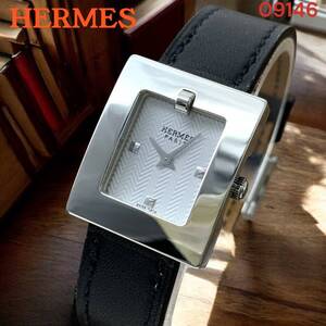 正規品 エルメス/HERMES ベルトウォッチ BE1.110 QZ レディース腕時計 □E刻印 シルバー 銀 レザー