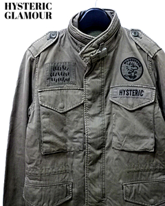 S 【HYSTERIC GLAMOUR x THEATER 8 WOODSTOCK M-65 JACKET 0293AB11 ヒステリックグラマー ウッドストック M65ジャケット】