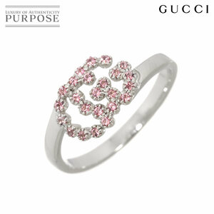 グッチ GUCCI GGランニング #11 リング ピンクトパーズ K18 WG ホワイトゴールド 750 指輪 Topaz Ring 90250327