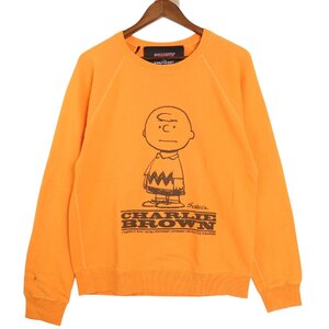 MARC JACOBS×PEANUTS マークジェイコブス チャーリーブラウン ダメージ加工 クルーネック スウェット【RM0096-008】237