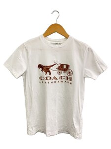 COACH◆コーチ/Tシャツ/XS/コットン/ホワイト/23011