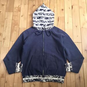 BAPE native フルジップ パーカー Mサイズ a bathing ape BAPE full zip hoodie エイプ ベイプ アベイシングエイプ Tribal w25