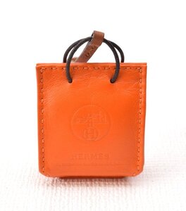 ☆★年末年始在庫一掃セール★☆極美品 HERMES エルメス 【サックオランジュ ショッパー バッグ チャーム ヴォースイフト オレンジ】箱