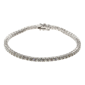 モアサナイト ブレスレット テニスブレスレット .925Silver Tennis Bracelet【3mmx20cm】総6カラット メンズ レディース Moissanite