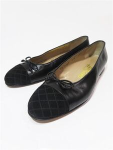 63617 Salvatore Ferragamo ／ サルバトーレ フェラガモスエードトゥ リボン フラットシューズ