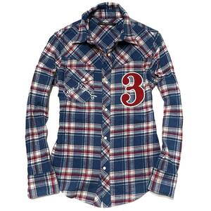 定価4.1万 1piu1uguale3　No.3 numbering western check shirt Ⅳ ナンバリングウエスタンチェックシャツ wjk　akm ジュンハシモト