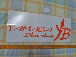 YAMAGA Blanks/ヤマガブランクス/オレンジ文字抜き/ステッカー/シール/　※ ヤフーショッピングストア/レア物商会・健美堂でも大量出品中!