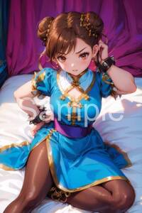 76601 ストリートファイター 春麗 チュンリー CHUN-LI 美少女 一点物★高品質 高画質 ポスター 美女 AI ポスターアート かわいい