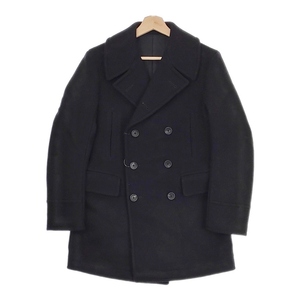 Scye 新品 5121-73560 Pea Coat Super140s サイズ36 メルトン 定価107800円 ピーコート ブラック サイ 4-1018A F97701