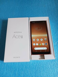 ほぼ未使用 送料込 Xperia Ace III A203SO 白ロム SIMロック解除済み バッテリー 良好 ACE3 SIMフリー 3 箱付 DSDV