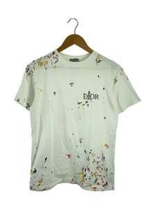 Christian Dior◆ペイント加工/Tシャツ/XXS/コットン/WHT/183J686A0554