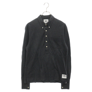 BROOKS BROTHERS ブルックス ブラザーズ BLACK FLEECE ブラック フリース ボタンダウン 胸ポケット コットン 長袖 ポロシャツ グレー BB2