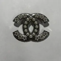 coco chanel style ブローチ　ヴィンテージ　パール