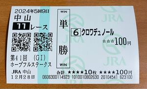 数量9 現地的中単勝馬券 クロワデュノールのホープフルS