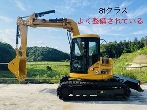 ユンボ CAT308BSR ミニユンボ 油圧ショベル ユンボ 鉄クローラーバリ山ゴムパッド エアコンオフセットブーム1738h ミニユンボ 下取りok