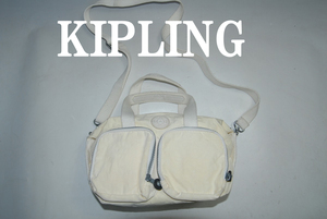 DSC3940◆驚愕の最終価格！他でも出品中！完全売り切り！◆KIPLING◆アイボリー/2way/完売必至！人気ベストセラー！ショルダー/バッグ