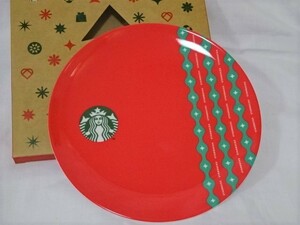 新品 STARBUCKS ホリデー 2022：ノベルティ メラニン デザートプレート スターバックス スタバ 