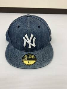 ★最安値★ ★希少品★ New Era ニューエラ 59FIFTY ニューヨークヤンキース デニム生地　野球帽　キャップ　7 １／８ 56.8cm 