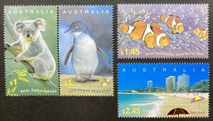 オーストラリア 2004年発行 コアラ 動物 ペンギン トリ 魚 切手 未使用 NH