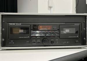 【一部動作不調・ケース付き】TASCAM　202MkⅢ　ダブルカセットデッキ