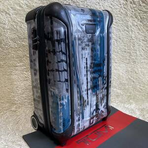 1円【限定/美品】 TUMI トゥミ メンズ ビジネス インターナショナル キャリーオン VAPOR スーツケース 機内持込 20インチ 総柄 トラベル