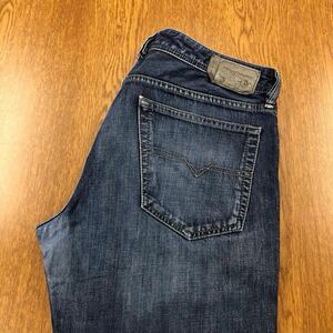 【FF573】DIESEL W34 L32 色落ち加工 ブーツカット ジーンズ ジーパン デニムパンツ メンズブランド古着 ディーゼル 送料無料