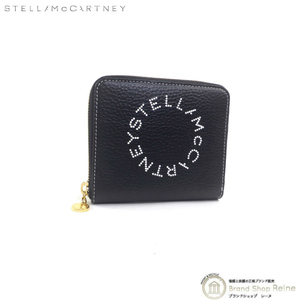 ステラマッカートニー （STELLA McCARTNEY） パンチング ロゴ ジップ ウォレット 二つ折り 財布 7P0009 ブラック（新品）