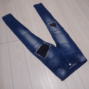 TAGAI BIKER DENIM バイカースキニーデニムパンツW30