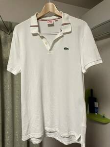 USED美品！LACOSTE LIVE ラコステ 半袖 ポロシャツ size:M 白ホワイト