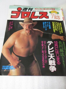 「週刊プロレス　NO.102　1985．7／23」天龍石川対長州寺西　坂口対ブロディ　SSマシン対Sマシン　ベースボールマガジン社 