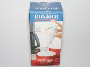 【未使用】 ボンジュール　電池式ミルク泡立て器　カフェ・フロス・ターボ　BonJour Caffe Froth Turbo　クリーマー　コーヒー用品