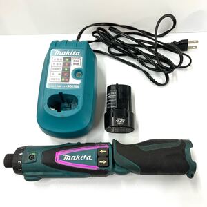 M295 充電式ペンドライバドリル makita マキタ 電動工具 DF010D バッテリ BL7010 充電器 DC07SA ジャンク品 中古 訳あり