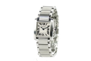 【美品】Cartier カルティエ タンクフランセーズ 2300 445014 高級腕時計 サファイア 動作確認済み【OO80】