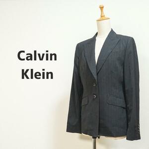 8032 Calvin Klein テーラードジャケット ビジネス ブラック レディース F11-0074