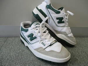 New Balance BB550WT1 26.5cm 中古　WHITE/GREEN 白/緑　BB550　550　