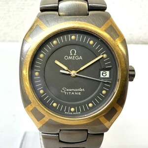 G819-T18-47◎【電池交換済み/稼働】 OMEGA オメガ Seamaster シーマスター 120m チタニウム ポラリス デイト レディース 腕時計 クォーツ