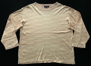 バーバリー 総柄 カットソー 長袖Tシャツ ロンT 日本製 正規品　　BURBERRY LONDON ボーダーロゴ 玉5214