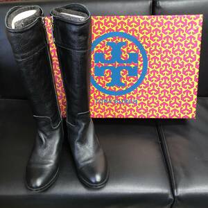 《靴》ブーツ「TORY BURCH：トリーバーチ Selma Riding Boot ロングブーツ レザー」 サイズ：23cm(36) 箱有り レディースファッション