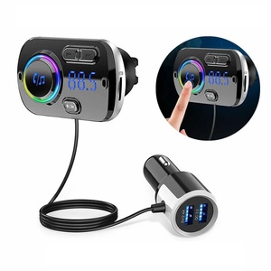 Bluetooth 車載 FMトランスミッター 無線 ワイヤレス スマホ ブルートゥース 音楽再生 USB 充電器 カーチャージャー シガーソケット