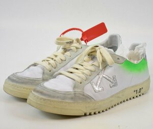 OFF-WHITE/オフホワイト　ローカットスニーカー　サイズ：43　カラー：ホワイト/グリーン