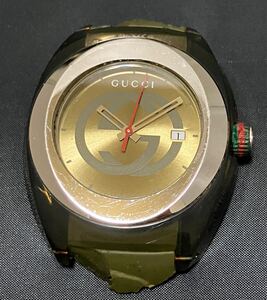 【RZ-11】 GUCCI グッチ クォーツ腕時計 SYNC 137.1 スイス製 リューズ操作OK/ネコポス230円