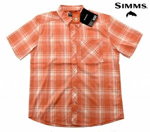 送料無料3★Simms★シムス Outpost Plaid 半袖シャツ size:M サンライズ プレイド