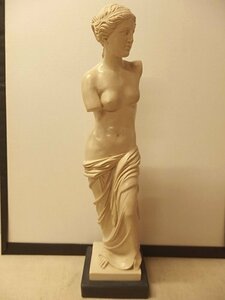 1040049w【SCULPTOR A.SANTINI ミロのヴィーナス 女神像】サンティーニ/イタリア製/底面にラベルあり/H62cm程/総重量8kg程/中古品