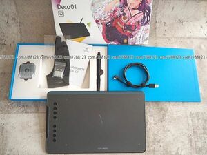 中古《XP-PEN》Deco01 V2 ペンタブレット ペンタブ 板タブ イラスト 漫画 パソコン タブレット スマホ win Mac Android chrome ジャンク品