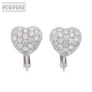 ダイヤ 1.00ct/1.00ct イヤリング Pt プラチナ Diamond Earrings Clip on 90236995