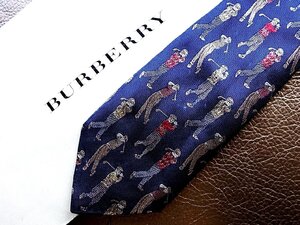 ★並品★4K00320【BURBERRY】バーバリー「ゴルフ 柄」ネクタイ