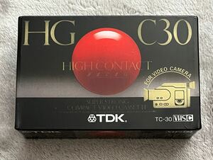 ◎ 未開封 未使用 TDK HG TC-30 VHS C C30 30分 TC-30HGF Cカセット FOR video camera ビデオカメラ HIGH CONTACT 録画 編集 