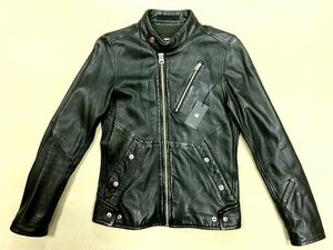 ★G-STAR RAW★ジースター レザー バイカ―ジャケット sizeXS/羊革/ライダースジャケット/レザージャケット/D06666-8259-990/PRAMON