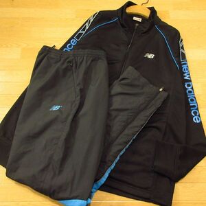 ◎美品！XL 上下セット！NB ニューバランス◆ジャージジャケット&ナイロンパンツ◆メンズ 黒◆BA0664