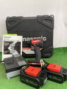 【中古品】★Panasonic(パナソニック) 18v充電インパクトドライバー (18v5.0Ahバッテリx2/充電器/ケース) EZ75A7LJ2G-R / IT6P8XL9CCZ8